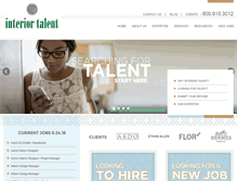 Tablet Screenshot of interiortalent.com